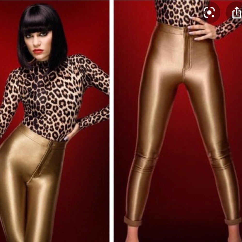 Gold American Apparel disco pant Xs